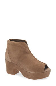 �V���R���u���[ ���f�B�[�X �V���[�Y �u�[�c�E���C���u�[�c �v���b�g�t�H�[�� Chocolat Blu Gabe Open Toe Platform Bootie Toffee Suede