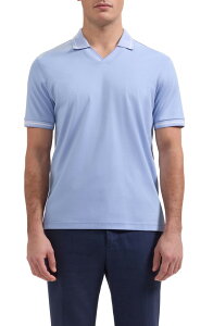�u�K�b�` �����Y �g�b�v�X �|���V���c �R�b�g�� Bugatchi Pima Cotton Johnny Collar Polo Air Blue �u���[