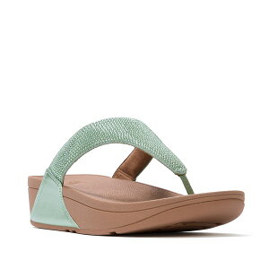 �t�B�b�g�t���b�v ���f�B�[�X �V���[�Y �q�[�� FitFlop Lulu Crystal Embelli Toe-Post Metallic Frosted Sage �Z�[�W