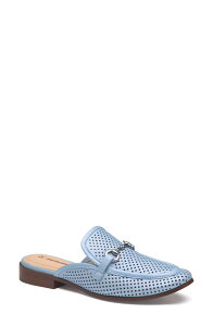 �W�����X�g���A���h�}�[�t�B�[ ���f�B�[�X �V���[�Y �T���_�� Johnston & Murphy Ali Perforated Bit Mule Light Blue Pearlized �u���[