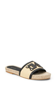 �u���[�m�}�O�� ���f�B�[�X �V���[�Y �T���_�� Bruno Magli Sabina Slide Sandal Natural Raffia/ Black �u���b�N