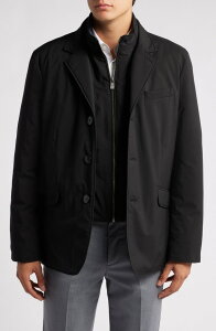 �n�[�g �V���t�i�[ �}���N�X �����Y �A�E�^�[ �W���P�b�g�E�u���]�� Hart Schaffner Marx Summit Waterproof Jacket with Removable Biblack �u���b�N