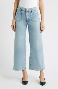 �t���[�� ���f�B�[�X �{�g���X �f�j���p���c ���C�h���b�O �n�C�E�G�X�g �W�[���Y FRAME Le Pixie Slim Palazzo Patch Pocket High Waist Wide Leg Jeans Tribute