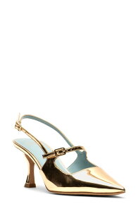 �t�����Z�X�o�����^�C�� ���f�B�[�X �V���[�Y �q�[�� Frances Valentine Vivi Pointed Toe Slingback Pump Gold �S�[���h