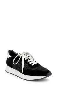 ���W�����X ���f�B�[�X �V���[�Y �X�j�[�J�[ L'AGENCE Deepa Mixed Media Running Sneaker Black Suede �u���b�N