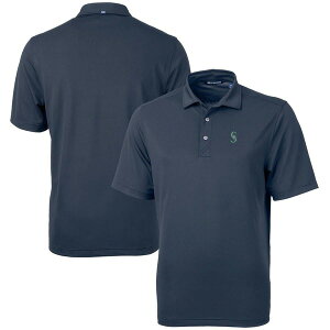 �J�b�^�[�A���h�o�b�N �����Y �g�b�v�X �V���c Men's Cutter & Buck Navy Seattle Mariners Virtueco Pique Recycled Polo Navy �l�C�r�[
