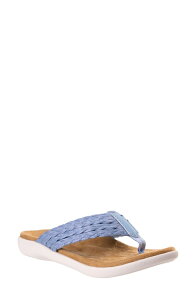 �����B�^���C�� ���f�B�[�X �V���[�Y �T���_�� Revitalign Yumi Raffia Flip Flop Chambray Blue �u���[