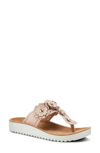 �t���N�T�X ���f�B�[�X �V���[�Y �q�[�� �t�����[�� �T���_�� �t�����[ Flexus by Spring Step Bayview Floral Appliqu Sandal Blush �u���b�V��