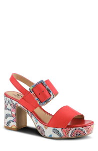 �X�v�����O�X�e�b�v ���f�B�[�X �V���[�Y �q�[�� �T���_�� �A���N�� Spring Step Azucar Ankle Strap Sandal Red Multi ���b�h