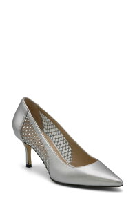 �`���[���Y�E�f�C�r�b�h ���f�B�[�X �V���[�Y �q�[�� Charles by Charles David Alanna Embellished Pointed Toe Pump Chrome