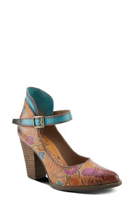 �X�v�����O�X�e�b�v ���f�B�[�X �V���[�Y �q�[�� �A���N�� L'Artiste by Spring Step Foxglove Ankle Strapump Camel Multi �L������