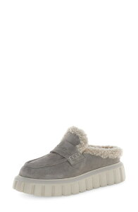 �{�C���u�����V�F ���f�B�[�X �V���[�Y �T���_�� �v���b�g�t�H�[�� Voile Blanche Grenelle Genuine Shearling Platformule Pebble Grey �O���[