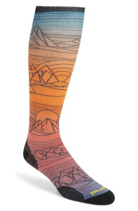 �X�}�[�g�E�[�� �����Y �A���_�[�E�F�A �C�� �v�����g Smartwool Targeted Cushioningeo Peaks Print Over the Calf Ski Socks Orange Rust �I�����W