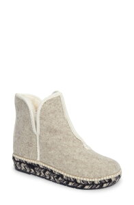 �g�j�[�|���Y ���f�B�[�X �V���[�Y �u�[�c�E���C���u�[�c �v���b�g�t�H�[�� Toni Pons Espadrille Platform Bootie with Faux Fur Lining Ecru Felt �G�N����