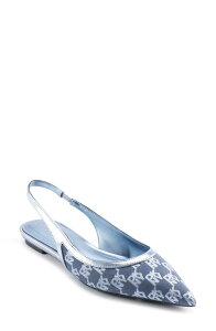 �_�i �L������ �j���[���[�N ���f�B�[�X �V���[�Y �p���v�X DKNY Millbury Slingback Pointed Toe Flat Periwinkle