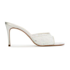 �u���b�N�X�G�[�h�X�^�W�I ���f�B�[�X �V���[�Y �T���_�� BLACK SUEDE STUDIO Celeste 80 Mule White Lace �z���C�g