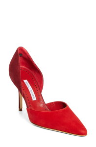�}�m�� �u���j�N ���f�B�[�X �V���[�Y �p���v�X Manolo Blahnik Taylerbinu d'Orsay Pump Red 6208/Red 6039 ���b�h
