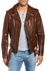 �V���b�g �j���[���[�N �����Y �A�E�^�[ �W���P�b�g�E�u���]�� ���U�[ Schott NYC '50s Cowhide Leather Moto Jacket Brown �u���E��