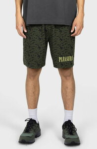 �v���W���[�Y �����Y �{�g���X �n�[�t�p���c�E�V���[�c �V���[�g�p���c PLEASURES Leaf Jacquard Shorts Dark Olive �I���[�u