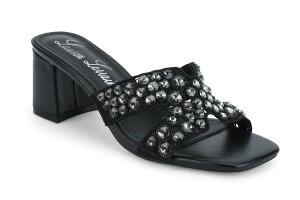���[�������[���C�� ���f�B�[�X �V���[�Y �q�[�� �T���_�� Lauren Lorraine Sassy Sandals Black �u���b�N