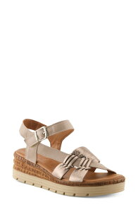�X�v�����O�X�e�b�v ���f�B�[�X �V���[�Y �q�[�� �T���_�� Spring Step Kirra Wedge Sandal Stone Multi �X�g�[��