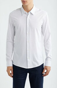 �{�X �����Y �g�b�v�X �V���c �X�����t�B�b�g BOSS Roan Slim Fit Button-Up Shirt Light Purple �p�[�v��