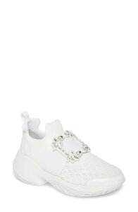 ���W�F�E���B���B�G ���f�B�[�X �V���[�Y �X�j�[�J�[ Roger Vivier Viv Crystal Buckle Slip-On Sneaker White �z���C�g