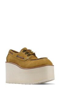 �W�W ���f�B�[�X �V���[�Y �q�[�� �v���b�g�t�H�[�� ���[�t�@�[ ZIGI Shimmie Platform Wedge Loafer Naturaleather