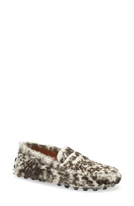 �g�b�Y ���f�B�[�X �V���[�Y �X���b�|���E���[�t�@�[ Tod's Genuine Calf Hair Penny Loafer Tmoro/ Bianco