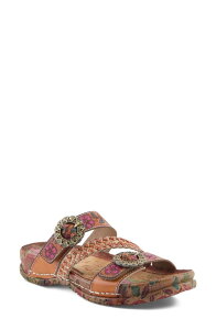 �X�v�����O�X�e�b�v ���f�B�[�X �V���[�Y �T���_�� L'Artiste by Spring Step On the Road Slide Sandal Camel Multi �L������
