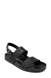 �G�A���\�[���Y ���f�B�[�X �V���[�Y �T���_�� Aerosoles Lily Perforated Slingback Sandal Black Perfx Nappa �u���b�N
