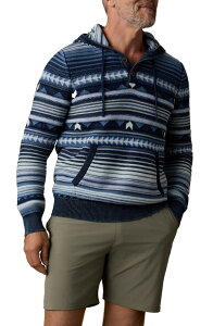 �t�@���e�B �����Y �A�E�^�[ �p�[�J�[�E�X�E�F�b�g �R�b�g�� Faherty Geo Stripe Organicotton Hoodie Indigo Rising Sky �C���f�B�S