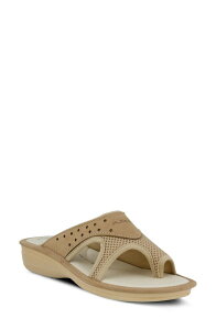 �t���N�T�X ���f�B�[�X �V���[�Y �q�[�� �T���_�� Flexus by Spring Stepascalle Slide Sandal Beige Fabric �x�[�W��
