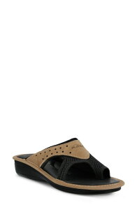�t���N�T�X ���f�B�[�X �V���[�Y �q�[�� �T���_�� Flexus by Spring Stepascalle Slide Sandal Black Fabric �u���b�N