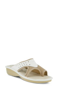 �t���N�T�X ���f�B�[�X �V���[�Y �q�[�� �T���_�� Flexus by Spring Stepascalle Slide Sandal White Fabric �z���C�g