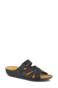 �t���N�T�X ���f�B�[�X �V���[�Y �q�[�� �T���_�� Flexus by Spring Step Karl Slide Sandal Black �u���b�N