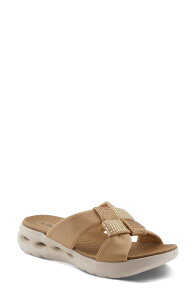 �t���N�T�X ���f�B�[�X �V���[�Y �T���_�� �v���b�g�t�H�[�� Flexus by Spring Step Geovani Platform Wedge Slide Sandal Taupe �g�[�v