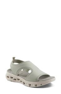 �t���N�T�X ���f�B�[�X �V���[�Y �T���_�� �v���b�g�t�H�[�� �A���N�� Flexus by Spring Step Guzmankle Straplatform Wedge Sandal Grey �O���[