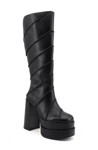 �W�W ���f�B�[�X �V���[�Y �u�[�c�E���C���u�[�c �v���b�g�t�H�[�� ZIGI Albania Platform Waterproof Boot Black Light �u���b�N