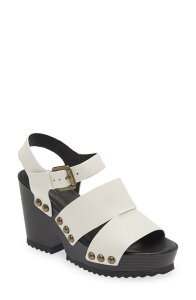 �Z�V���A �j���[���[�N ���f�B�[�X �V���[�Y �q�[�� �v���b�g�t�H�[�� �T���_�� Cecelia New York Artsy Stud Platform Wedge Sandalabaster