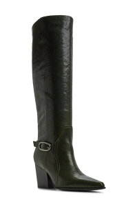 �A���h ���f�B�[�X �V���[�Y �u�[�c�E���C���u�[�c ALDO Saddle Knee High Boot Dark Green �O���[��