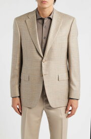 カナーリ メンズ アウター ジャケット・ブルゾン レギュラーフィット ウール コート Canali Siena Regular Fit Beige Shadow Check Wool Blend Sport Coat Beige ベージュ