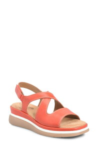 �R���t�H�[�e�B�o ���f�B�[�X �V���[�Y �T���_�� �v���b�g�t�H�[�� Comfortivamethyst Slingback Platform Wedge Sandal Red Coral ���b�h