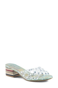 �X�v�����O�X�e�b�v ���f�B�[�X �V���[�Y �q�[�� �T���_�� L'Artiste by Spring Step Ontherox Embellished Sandal Mint Green Multi �O���[��