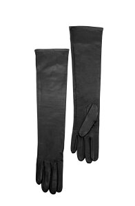 �|���g���[�m ���f�B�[�X �A�N�Z�T���[ ��� ���U�[ Portolano Made in Italy long leather gloves with cashmere lining Black �u���b�N