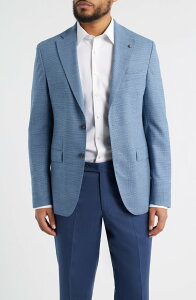 �W���b�N�r�N�^�[ �����Y �A�E�^�[ �W���P�b�g�E�u���]�� �E�[�� �R�[�g Jack Victor Midland Contemporary Fitextured Light Blue Stretch Wool Sport Coat Light Blue �u���[