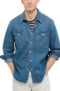 �A���b�N�X�~�� �����Y �g�b�v�X �V���c �f�j�� Alex Mill Jackson Denim Western Snap-Up Shirt Vintage Wash �f�j��