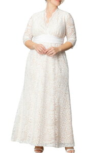 �L���i ���f�B�[�X �g�b�v�X �����s�[�X ���[�X Kiyonnamour Lace Gown Ivory Lace/ Nude Lining �A�C�{���[