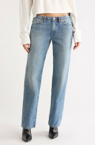 ���_�� ���f�B�[�X �{�g���X �f�j���p���c �X�g���[�g �W�[���Y Re/Done The Sanasa Straight Leg Jeans Authentic Indigo �C���f�B�S