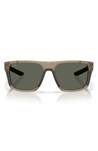 �R�X�^�f���}�[�� �����Y �A�N�Z�T���[ �T���O���X�E�A�C�E�F�A Costa Del Mar Lido 57mm Polarized Square Sunglasses Matte Brown Smoke / Gray 580G �O���[